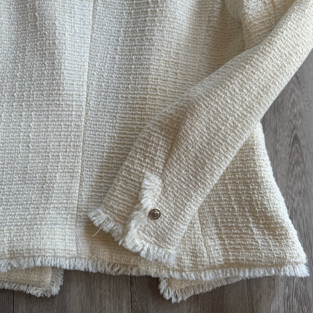 Cream Textured Jacket H&M New Without Tags Size XS - Picture 11 of 16